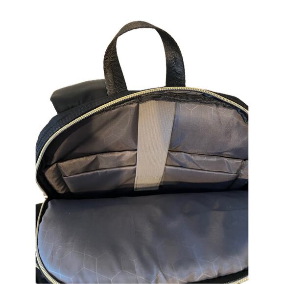 Modoker Faux Designer Padded Black Computer Backpack - Picture 6 of 6